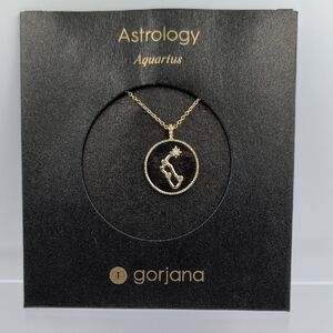 Gorjana Gold Zodiac Aquarius Pendant Necklace